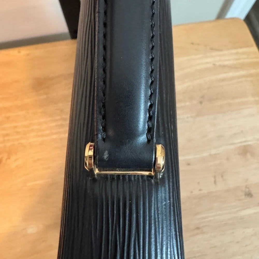 Louis Vuitton Black Epi Malesherbes Handbag